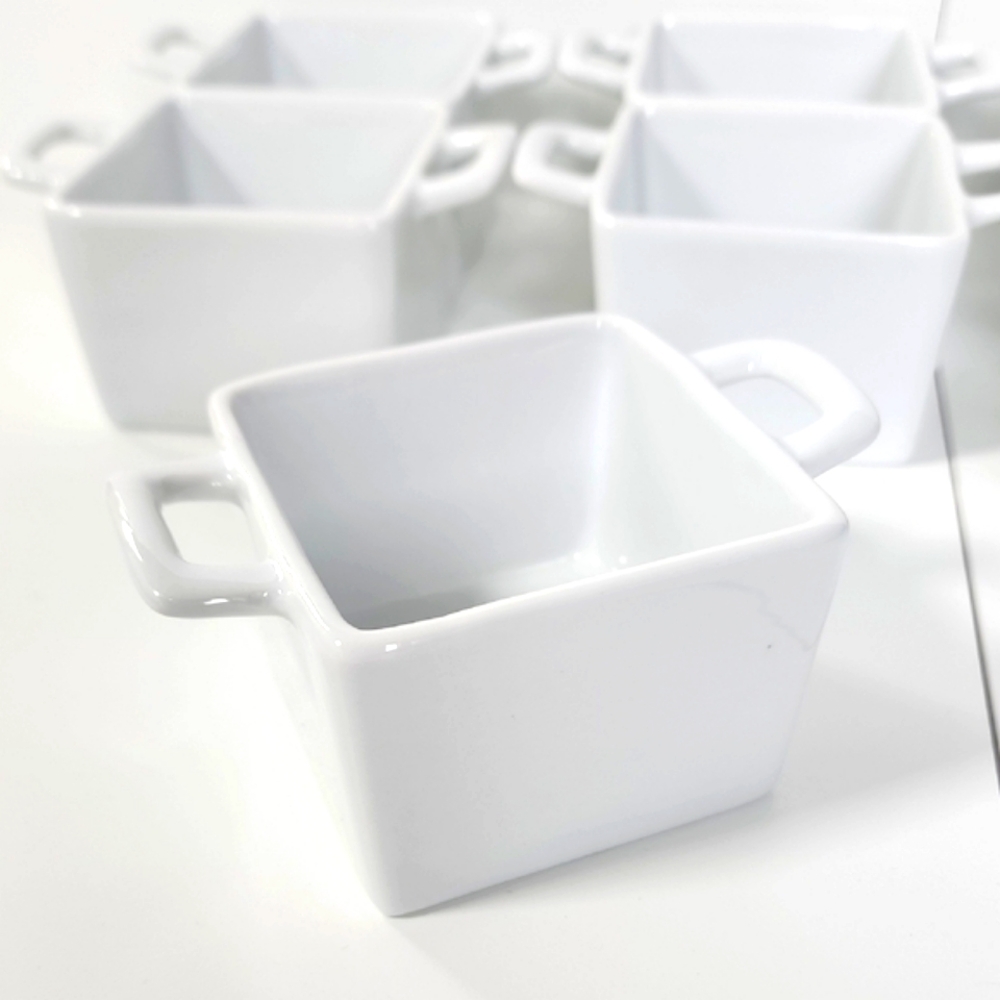 Crate&Barrel White Ceramic Serveware Set